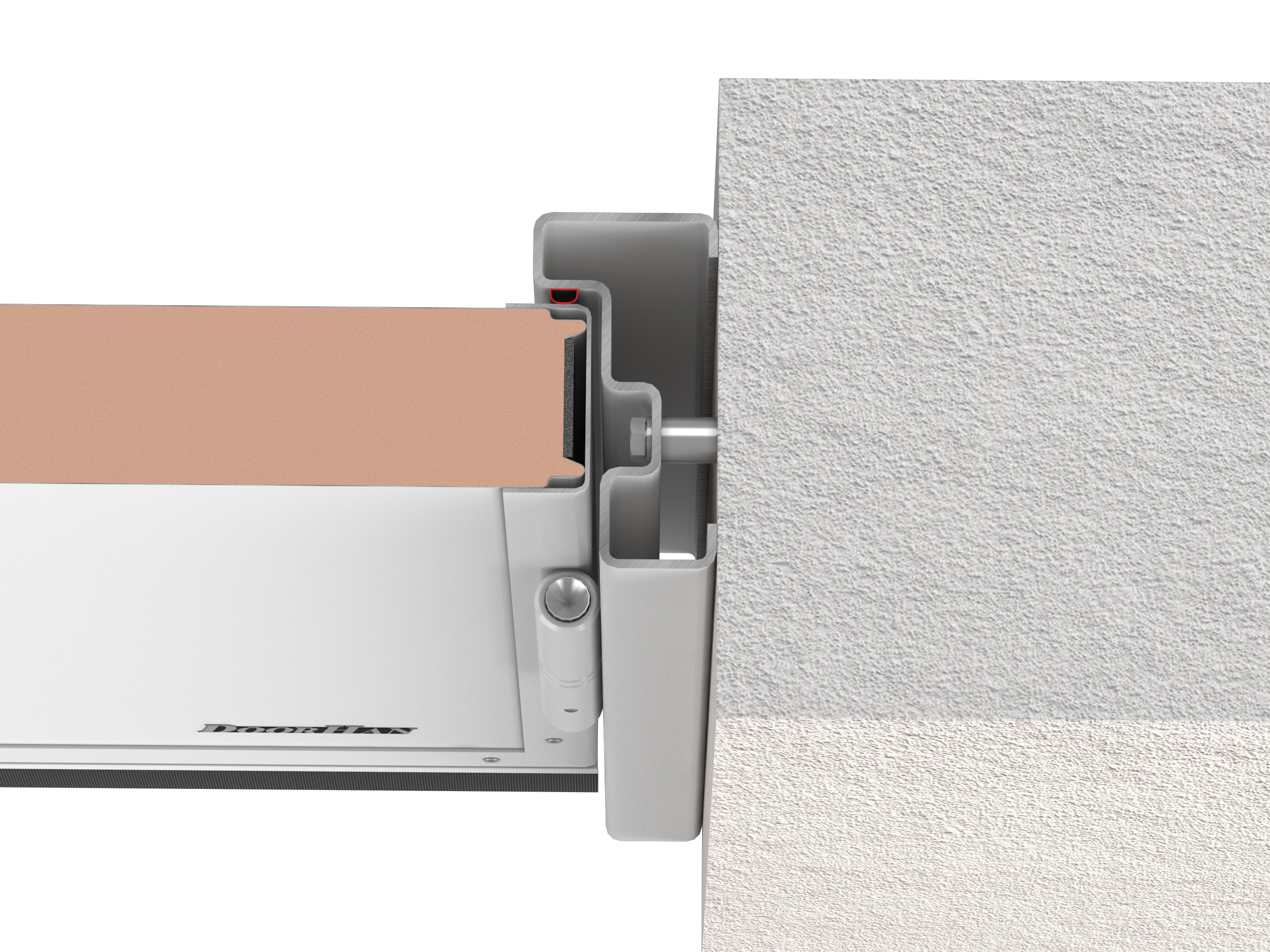 Maxsus EPDM-muhrramkasi eshik ramkasi va yarm o'rtasidagi bo'shliqni ishonchli tarzda muhrlaydi.